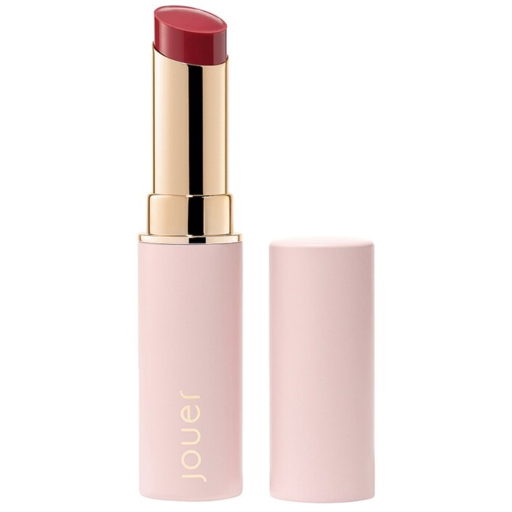 Jouer Rich Poppy Essential Lip Enhancer Shine Balm.